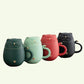 ACACUSS Cute Handmade large travel Coffee Mug Lucky Cat Ceramic Tea Cup with Infuser I Cute Cat Tea Mug Lid - ACACUSS