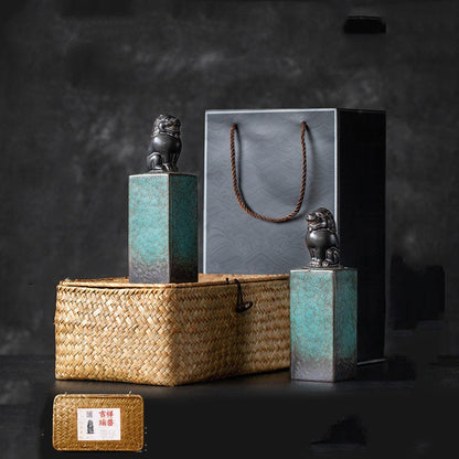 Keramisk te caddy forseglet lille opbevaring husholdningstætning dekoration