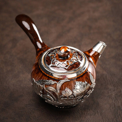 Kultainen upotettu jade käsi-inlatoitu kultainen sivukahva pot Kung fu tee -sarja teekannu teekuppi Jianzhan-teetä yhden potin kotitalouden huippuluokan teekannu