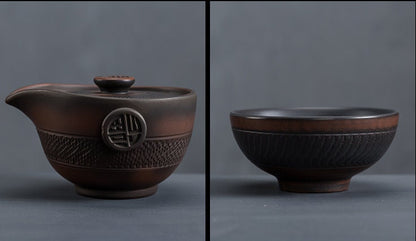 Уникальная чайная посуда Фиолетовая керамика модная керамическая дорожная чай