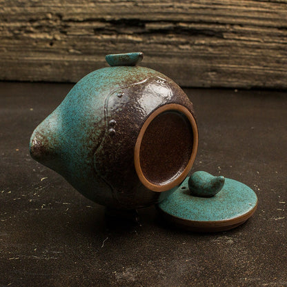 Stoneware Side Kavrama Pot Kung Fu Çay Seti - Çin Antika Çaydan