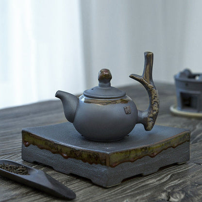 Tea-Ceramic Teapot Stump HANDMADE Chinese Tea Pot 240ml - Ceramic teapots tea kettle stump traditional chinese tea pot