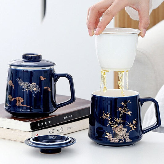Keramische grote thee- en koffiekopje