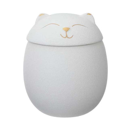 Caddy de chá de cerâmica Padrão de gato fofo portátil laca dos recipientes de folhas de chá trave