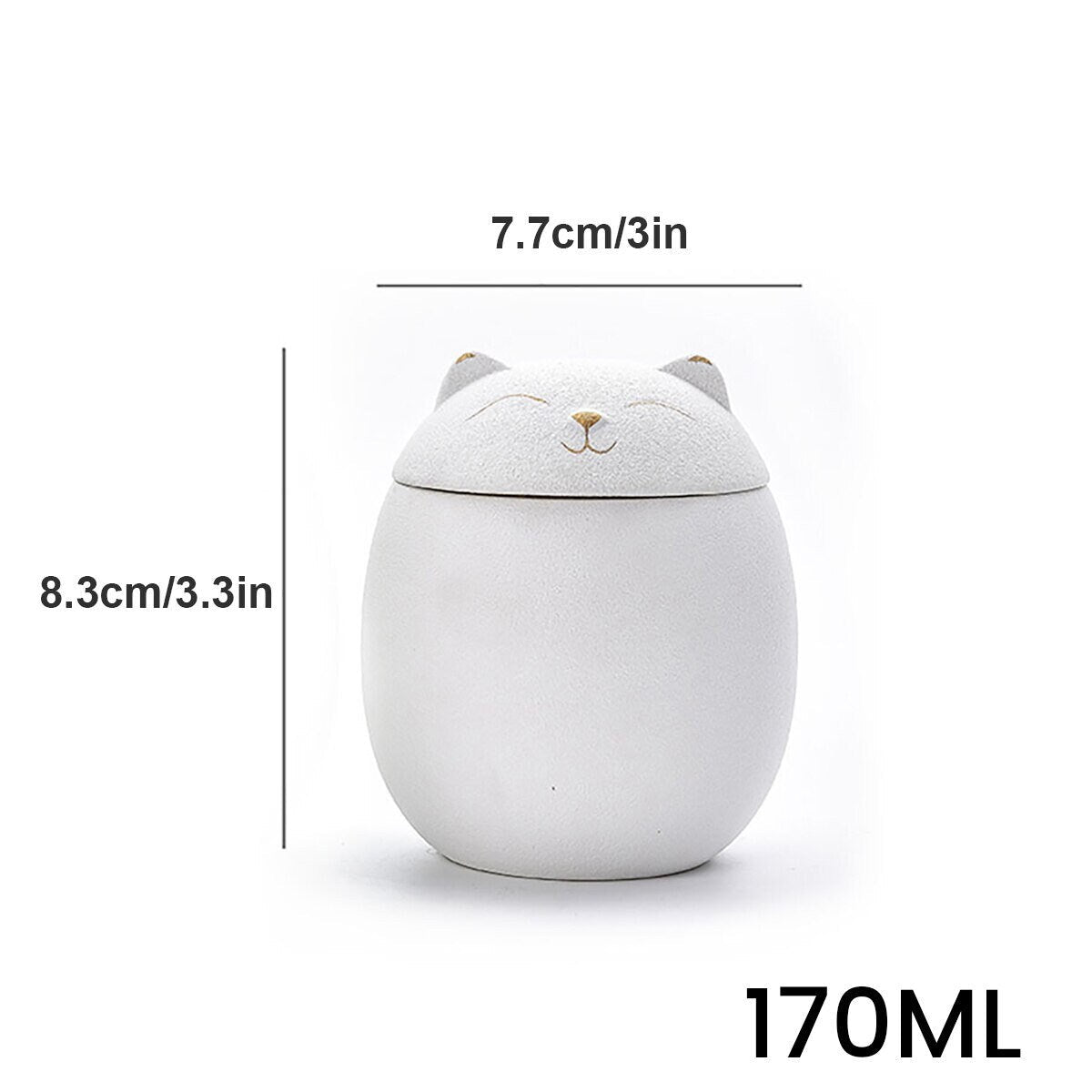 Keramik teh caddy pola kucing lucu portabel disegel wadah daun teh trave
