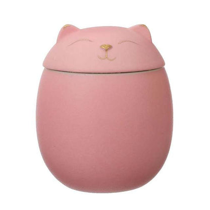 Keramik-Teedose mit süßem Katzenmuster, tragbar, versiegelt, für Teeblätter