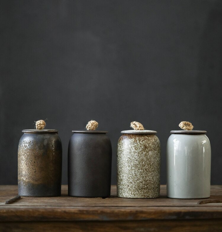 Cocina de almacenamiento vintage Cookie & Sugar Jar | Pot de cerámica Airtight Gong Fu