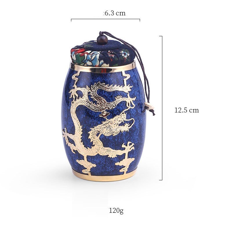 Jianzhan Gold innlagt te Caddy Sealed Storage Coffee CANISTER - Kung Fu Tea Set Kitchen Tank Storage Tank Tea Set Accessories