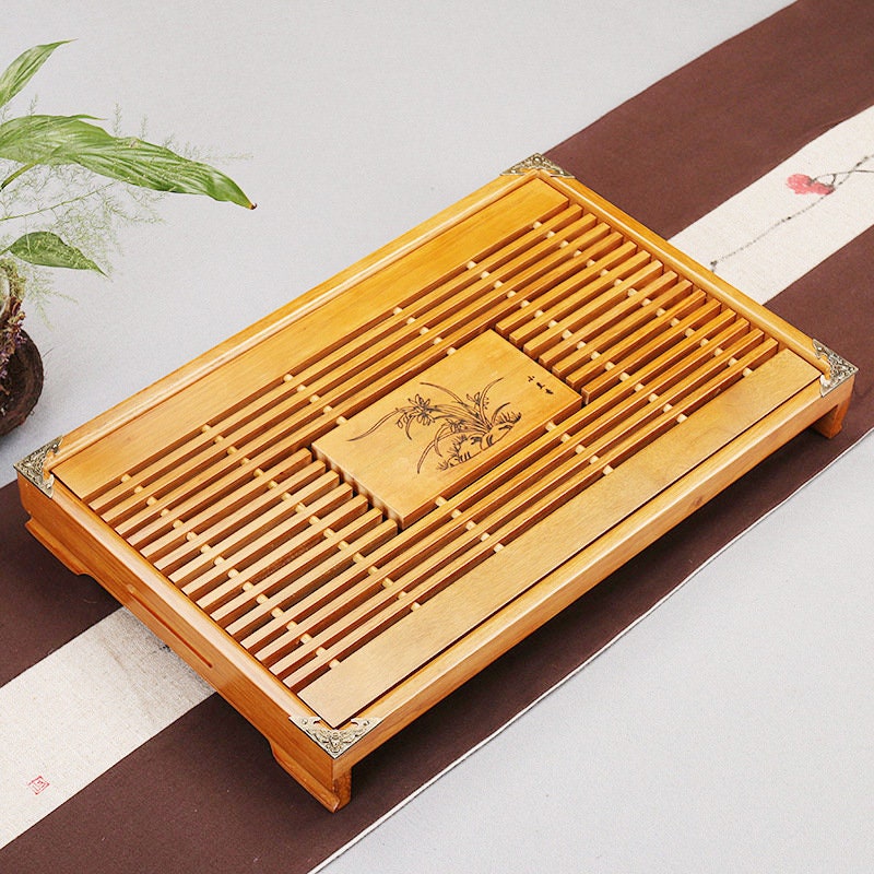 אחסון מי ניקוז מגש תה - שולחן לוח התה של קונג פו