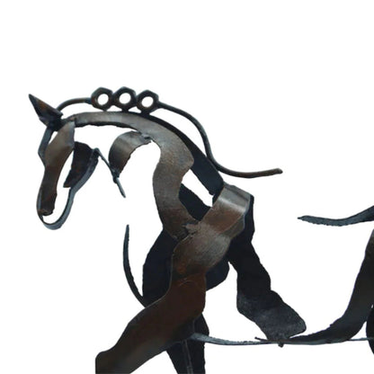 Sculpture de cheval en métal Adonis, décoration de maison, tridimensionnelle, ajourée, abstraite, Vintage, décoration de bureau, ornements de noël