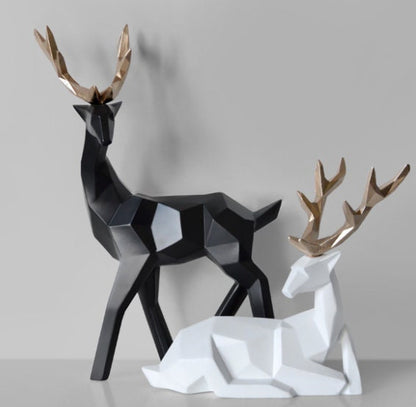 Creative Lucky Deer Ornaments - Light Luxury Email Sika Deer Decorations Creative Living Room Home TV Cabin Wine Cabinet Decorations