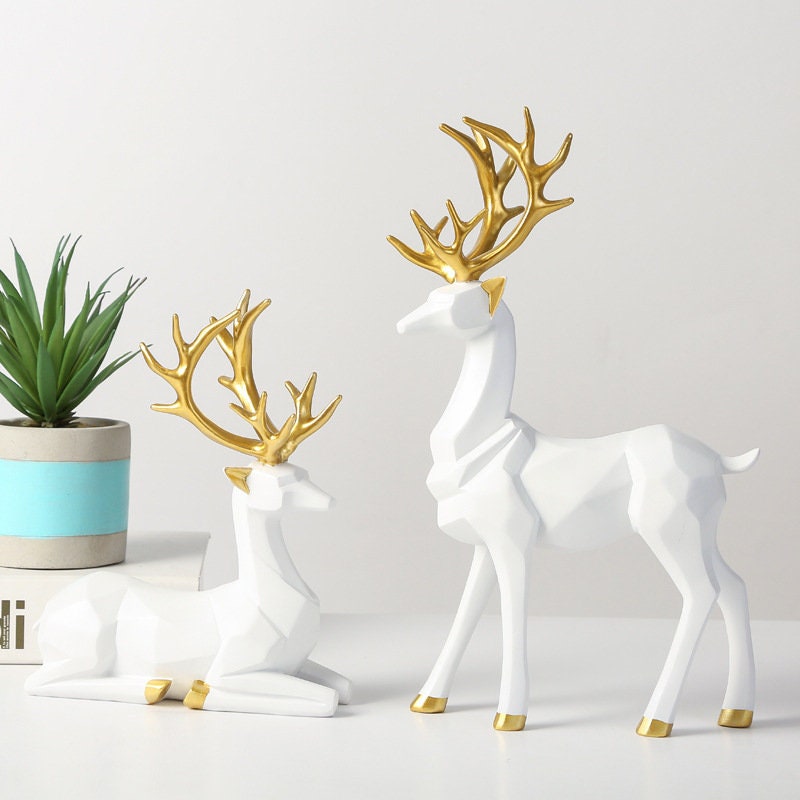 Golden Deer Animal Resin Crafts Sculpture Living Room Decoratie Festival Geschenken - Golden Deer Beste keuze voor thuisdecoratie, huisverwarming cadeau