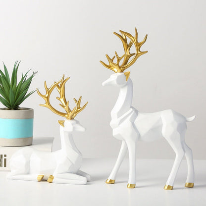 Golden Deer Animal Resin Crafts Sculpture Salon Decoration Festival Gifts - Golden Deer Melhor escolha para decoração de casa, presente de inauguração