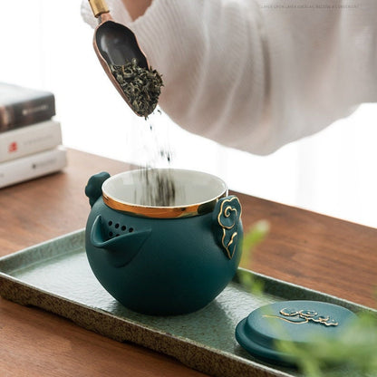 Керамический портативный туристический чай на открытом воздухе на открытом воздухе