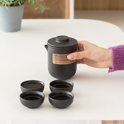 Taza de té de cerámica de viaje japonesa