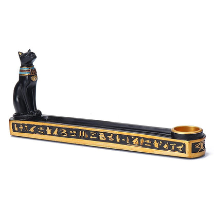 Минималистский домашний декор Backflow Burness Burner - латунные конусовые конусовые конусы - горелка кошки бог благовоний