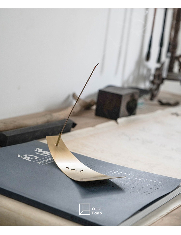 Porte-encens en laiton fait main créatif rétro minimaliste