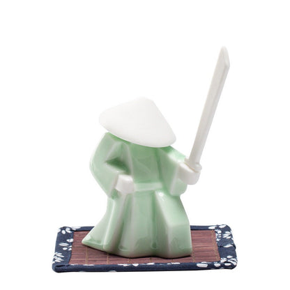 Creative Ceramic Samurai Knight Desktop ornamentos