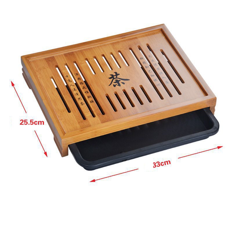 Teh Dulang Buluh Semulajadi Berat | Dulang teh gongfu kayu buluh tradisional