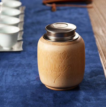 Bamboo Kitchen Vintage Storage Cookie＆Sugar Jar