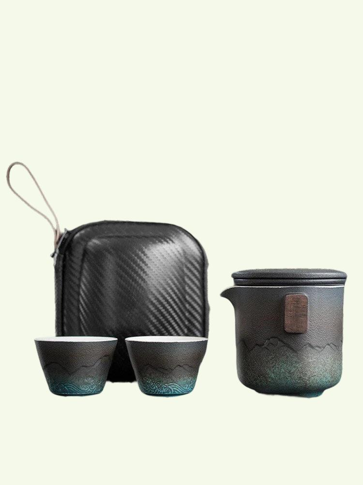 Taza de té de cerámica japonesa con infusor