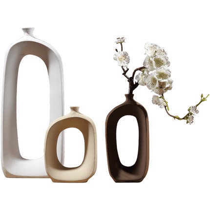 Vases de décoration modernes minimalistes modernes du milieu du siècle - Cadeau de pendaison de crémaillère de pièce maîtresse de table