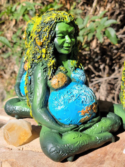 Ornamen Patung Resin Gaia Mother Earth Bumi - Patung Dewi Patung Figurine Interior Dekorasi Ruang Tamu Dekoratif