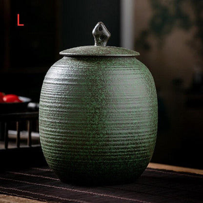 Retro keramisk stor tebeholdere Pot forseglet lagringstank for te og kaffe