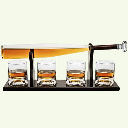 Baseball Whisky Scotch Decanter Set Best For Whisky Gift Vintage Flower Wine Pot Diamond Wine Stopper Glass Decanter Bottle