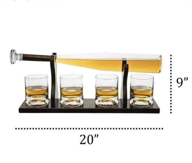Baseball Whisky Scotch Decanter Set Best For Whisky Gift Vintage Flower Wine Pot Diamond Wine Stopper Glass Decanter Bottle