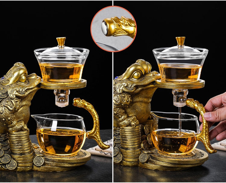 Лягушательный чайный набор уникальный стеклянный китайский стиль