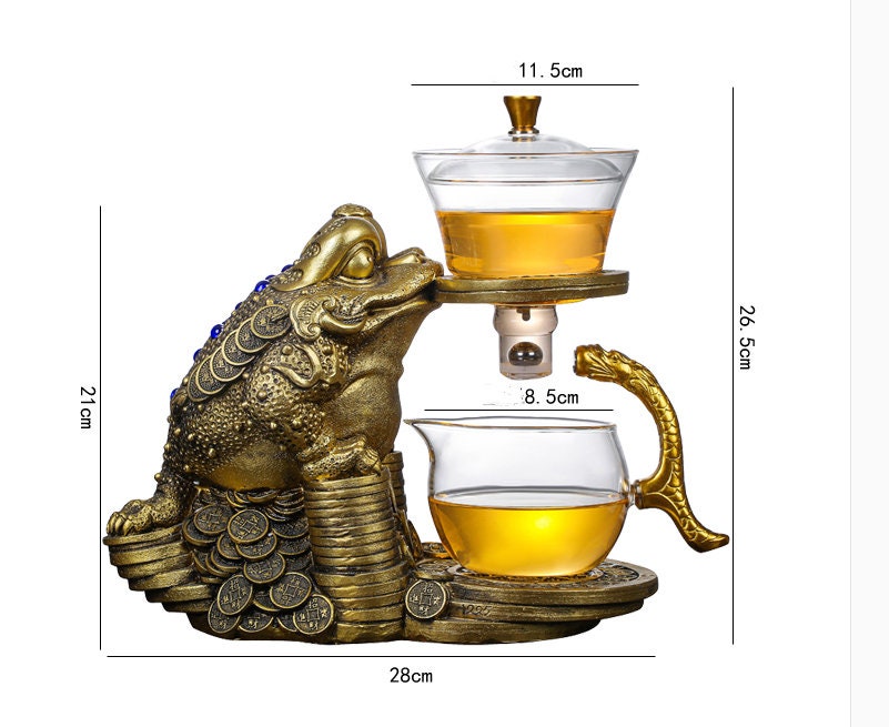 Frog Teapot Set Unique Glass Chinese Style