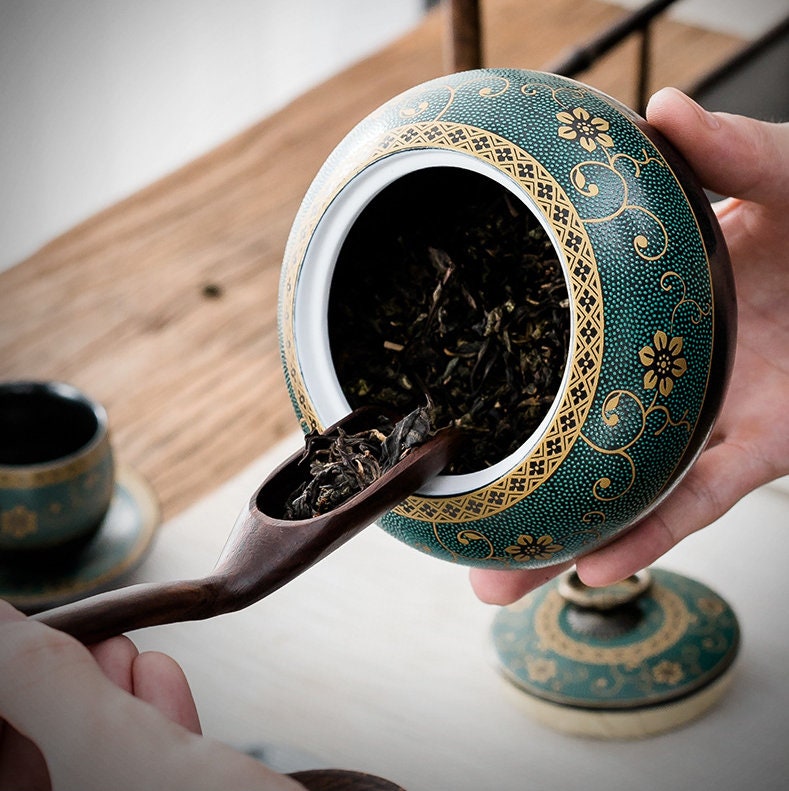Ceramic sellado para el té de almacenamiento para el hogar retro sencillo de 1000 ml de té Caddy Pot