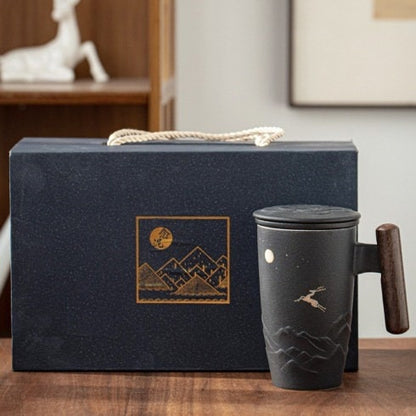 مجموعة هدايا أكواب القهوة المصنوعة يدويًا