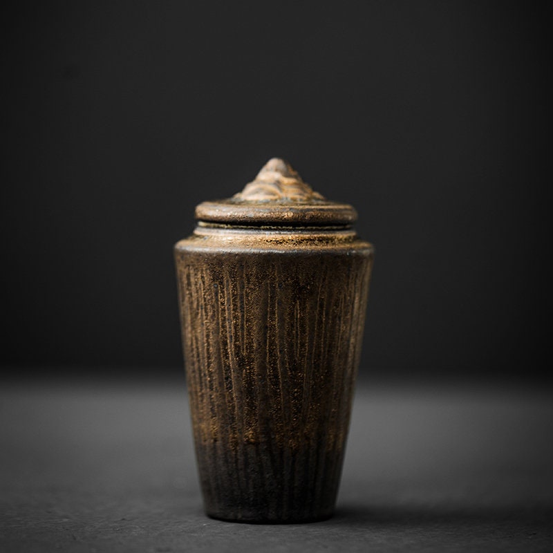 Chinese Style Stoneware Handmade Kanyama Tea Caddy