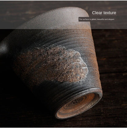 Stoneware Gaiwan Handmade Pottery Topi Unik Pot Besi Glaze Teko 140ml Kapasitas
