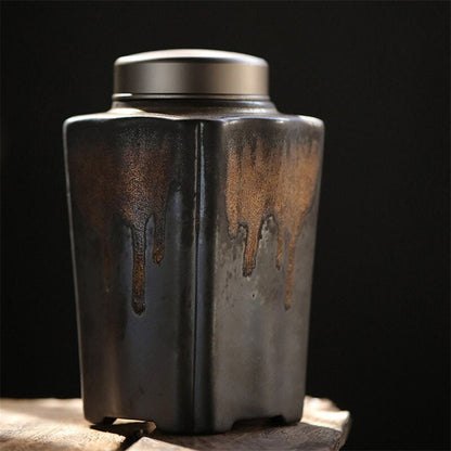 Vintage velký kávový kanystr vzduchotěsný 900 ml