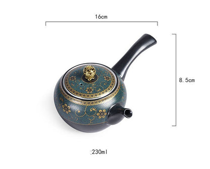 Novelty kyusu  Unique teapot  sterling silver S999 interior wall  I Japanese  TeaPot with Infuser