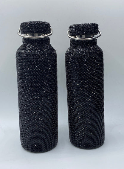 בקבוק ואקום יהלום - ריינסטון נייד יהלום שכבה כפולת נירוסטה בקבוק מים חיצוני ספורט ספורט טרמוס מתכת