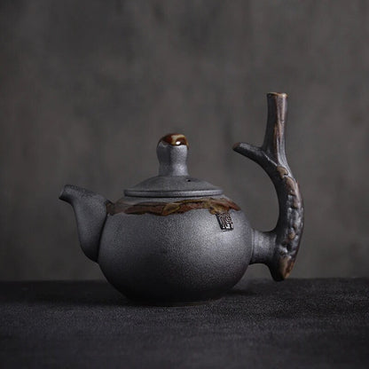 Théière en céramique souche théière chinoise faite à la main 240 ml-théières en céramique bouilloire à thé souche théière chinoise traditionnelle