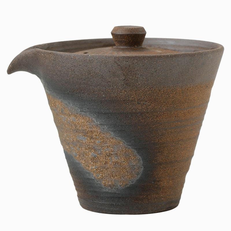 Kamenná s kameninou ručně vyráběnou keramikou Unikátní klobouk Pot Iron Glaze Teapot 140ml kapacita