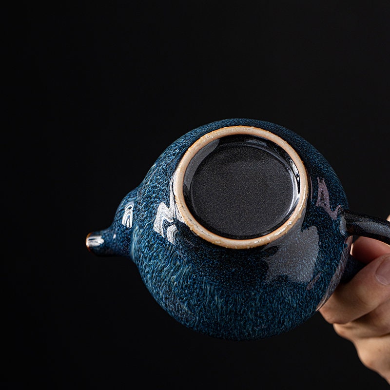 Czajniczka pojedynczy garnek ceramiczny ręcznie robiony pojedynczy zestaw herbaty