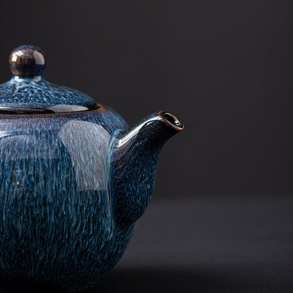Théière simple pot en céramique fait à la main ensemble de thé unique