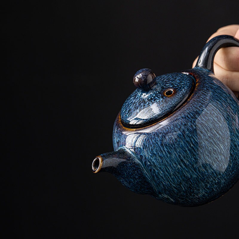 Çaydanlık tek potu seramik el yapımı tek çay seti
