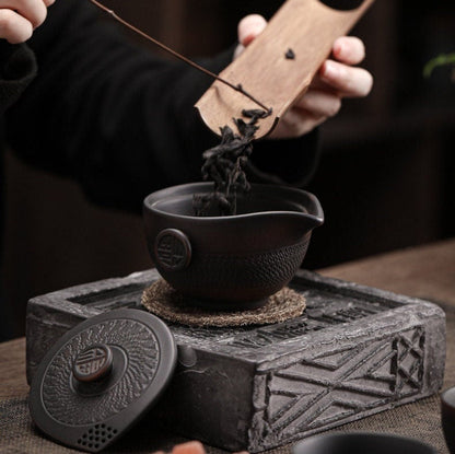 Mor el yapımı 150ml çaydanlık hanehalkı retro el yapımı tek pot