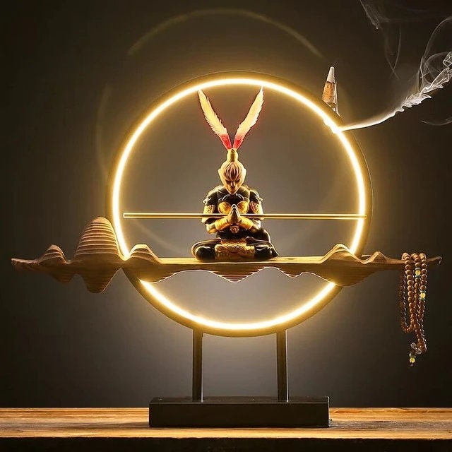 Pemegang Busin Bingkai Untuk Tongkat Incense - Raja Monyet Zen Cina