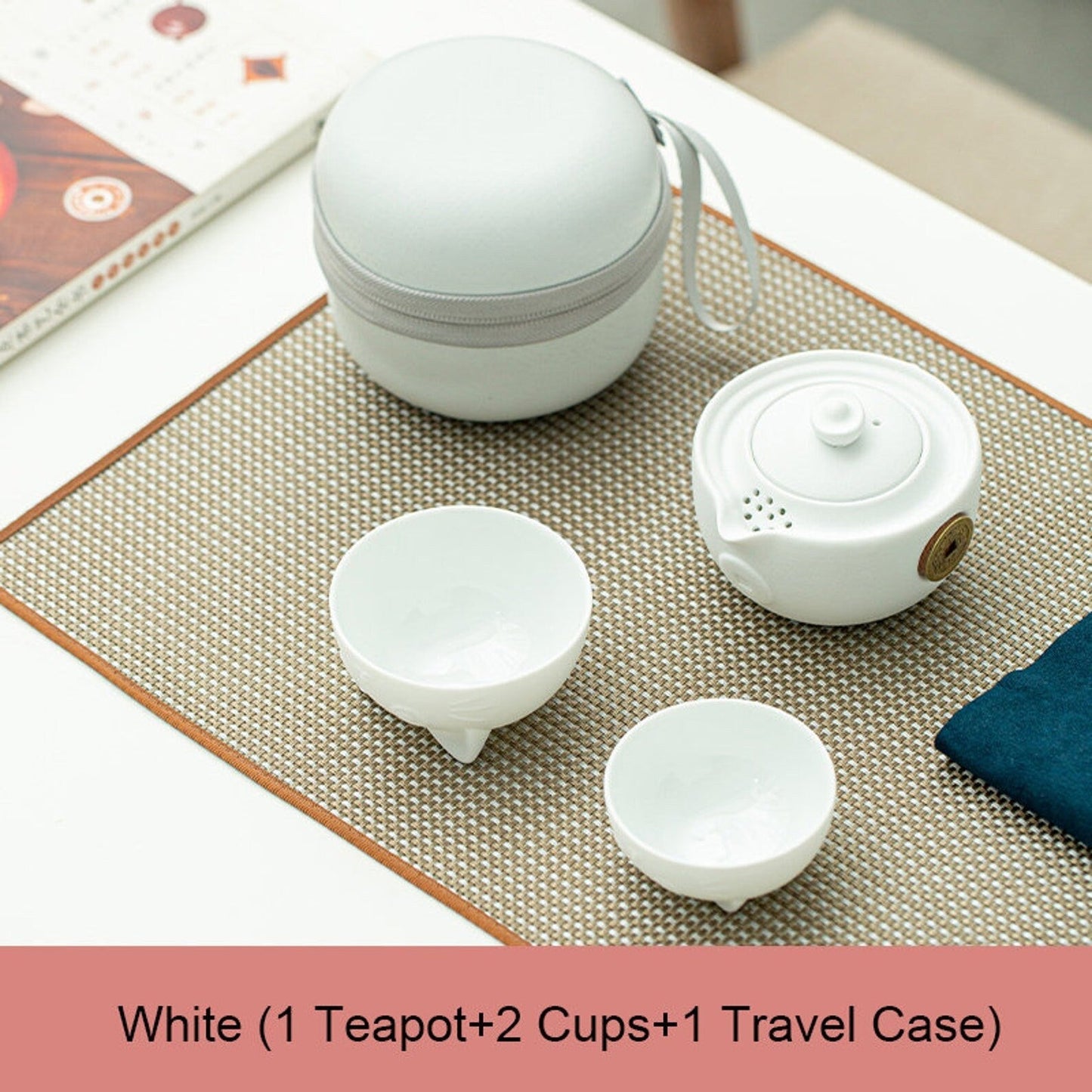 Cute mug cat lovers gift mug Ceramic Teapot with 2 Cups -  Cute Cat Travel Tea Sets - Portable Gaiwan Cup - acacuss
