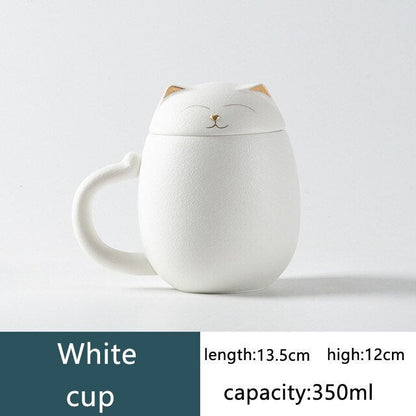 katte krus heldig katte keramisk kop kreativ te cop med låg kontor husholdning kedel mælk kop kaffekop tegneserie brugerdefineret gave