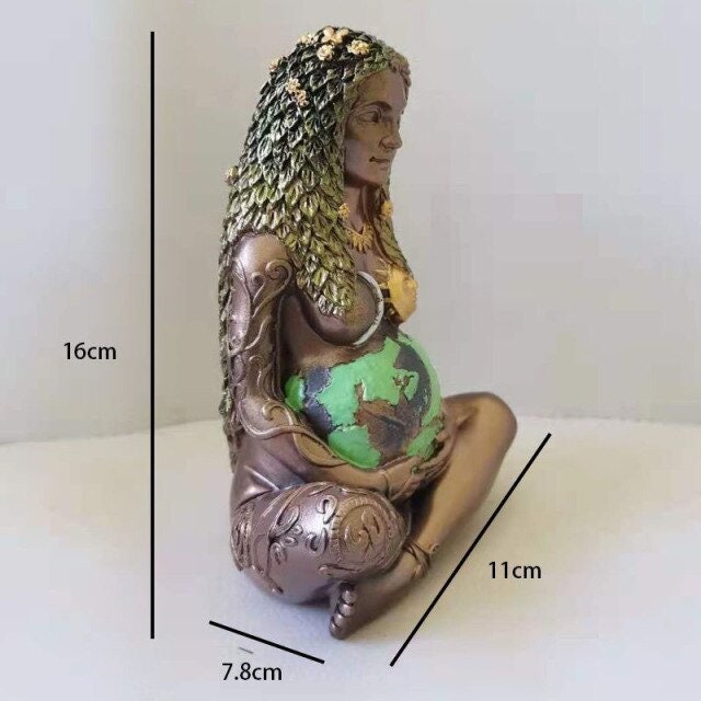 Äiti Maa Millennial Gaia -hartsin patsaskoristeet - jumalatar patsasveistokset hahmot sisustuskodin olohuoneen sisustus