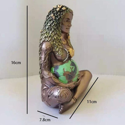 Mother Earth Millennial Gaia Harts Staty Ornaments - Goddess Staty Sculptures Figurin Interiör Dekorativ hem Vardagsrum Dekoration
